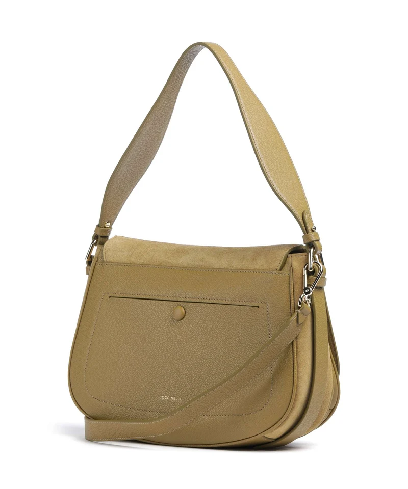 Coccinelle Mavery Suede Bolso de hombro seagrass