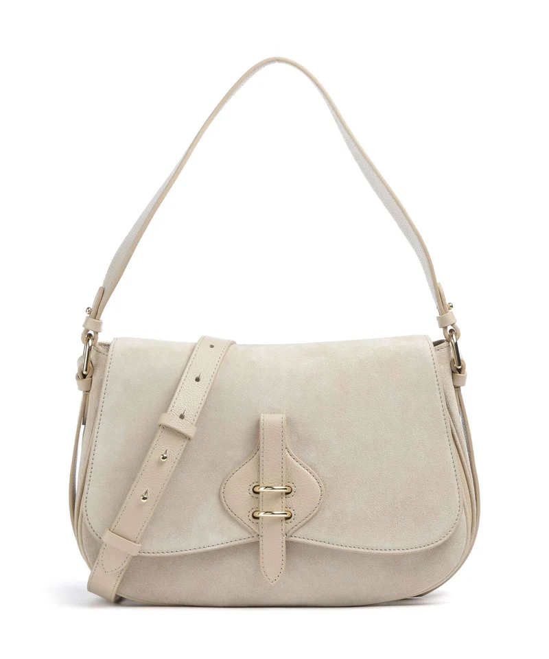 Coccinelle Mavery Suede Bolso de hombro sandshell