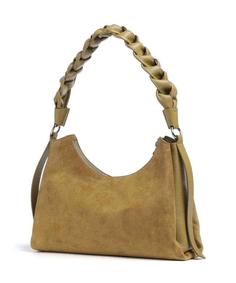 Coccinelle Boheme Suede Bolso de hombro seagrass