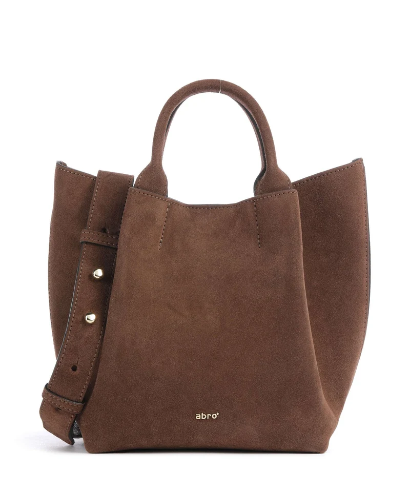 Abro Suede Essential Small Bolso de mano wood