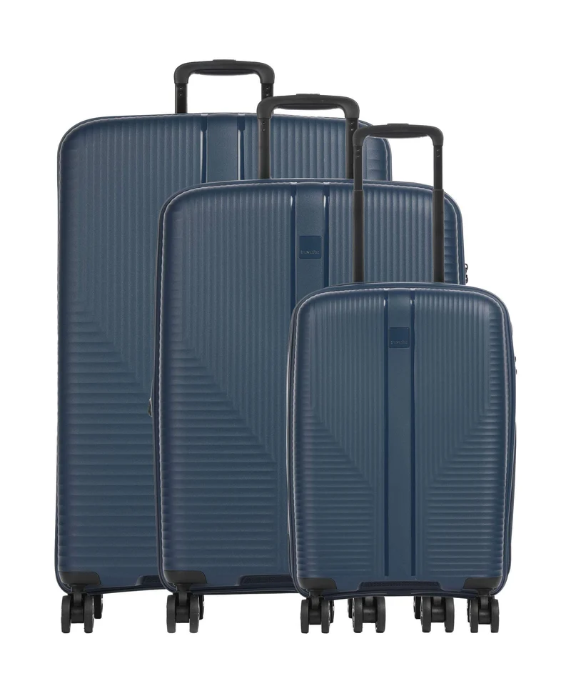 Travelite Air Stripe Slim Juego de maletas (4 ruedas) navy
