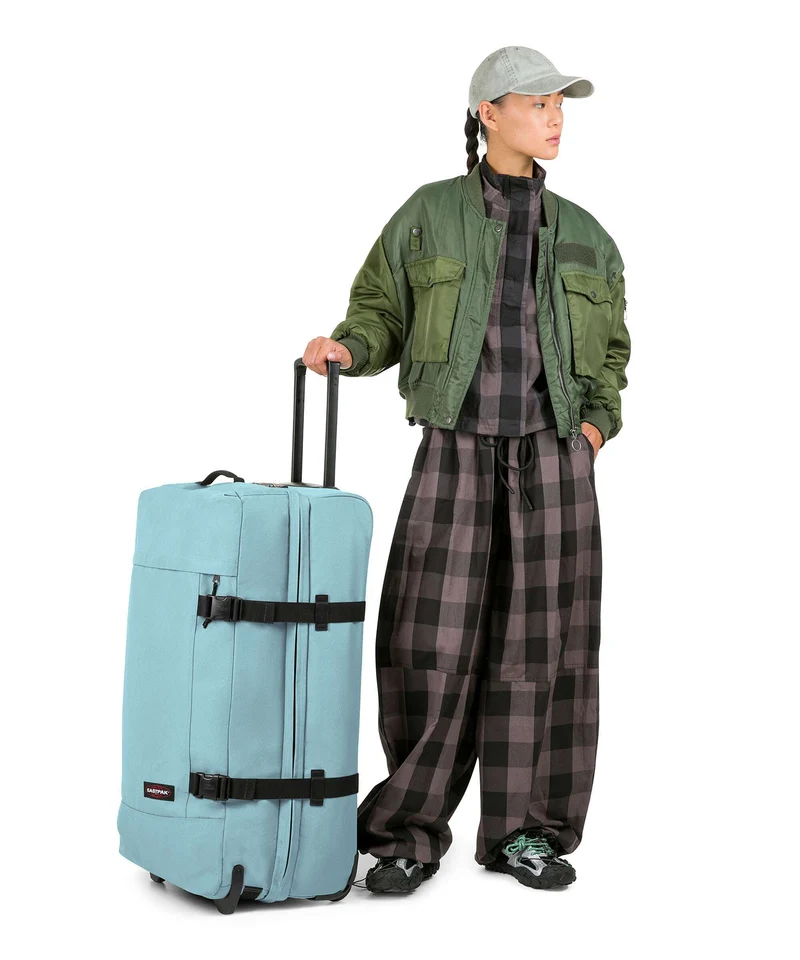 Eastpak Tranverz L Bolso de viaje con ruedas waterfall blue