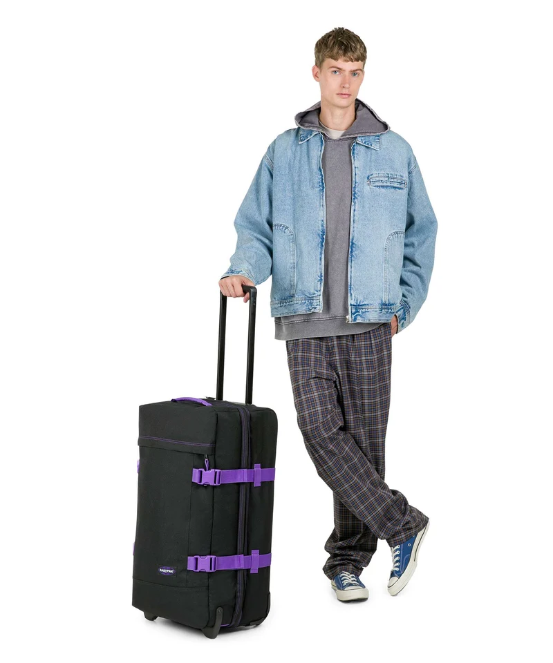 Eastpak Tranverz M Bolso de viaje con ruedas kontrast vineyard