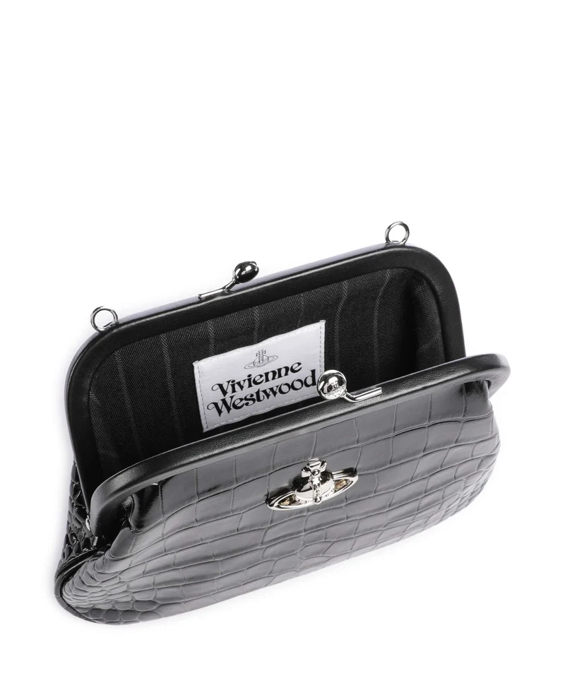 Vivienne Westwood Vivienne Embossed Croc Bolso de hombro black