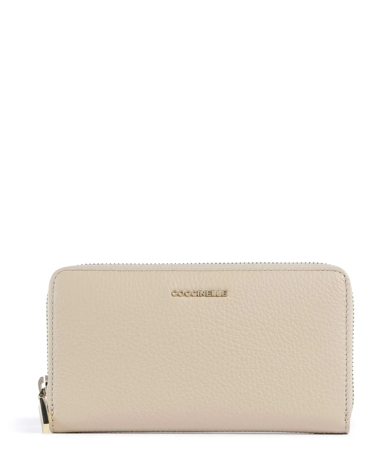 Coccinelle Metallic Soft Monedero sandshell