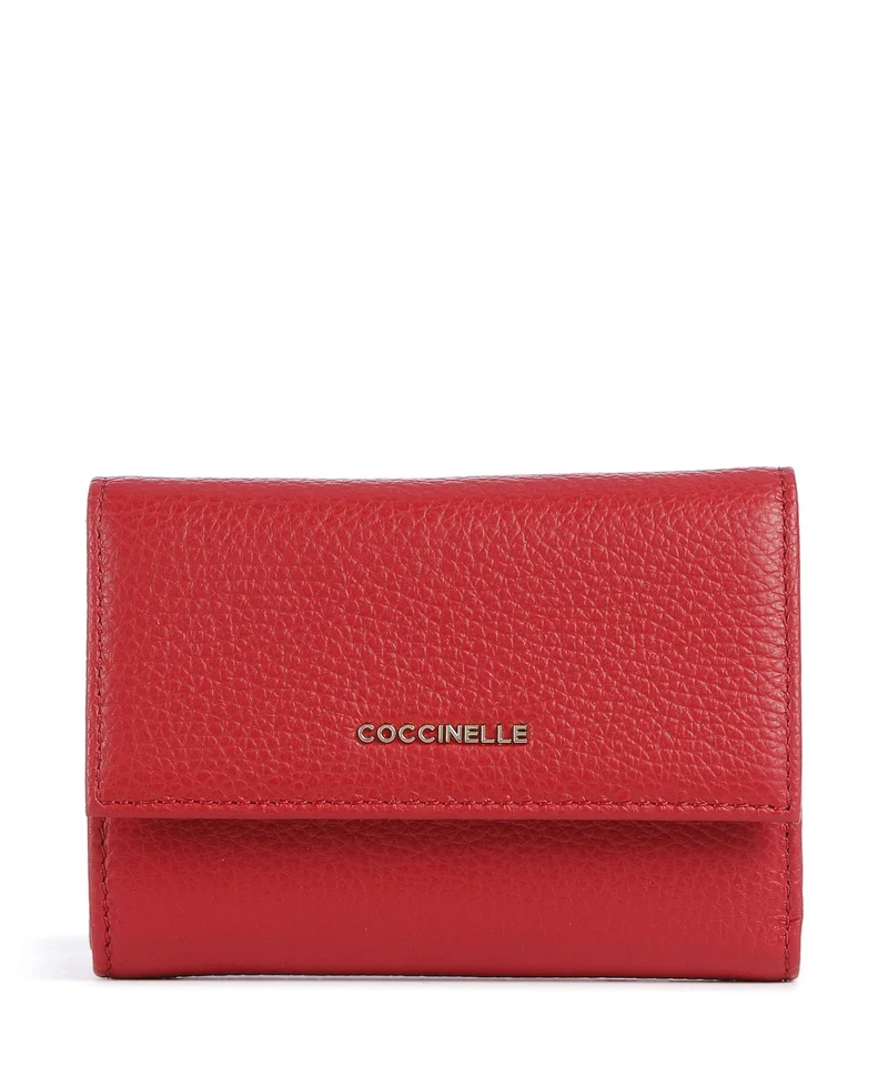 Coccinelle Metallic Soft Monedero scarlet