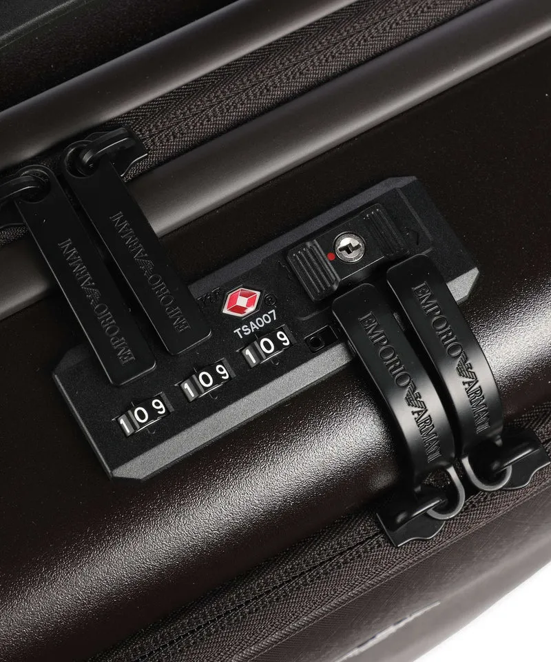 Emporio Armani Business Regenerated Maleta con 4 ruedas ebony