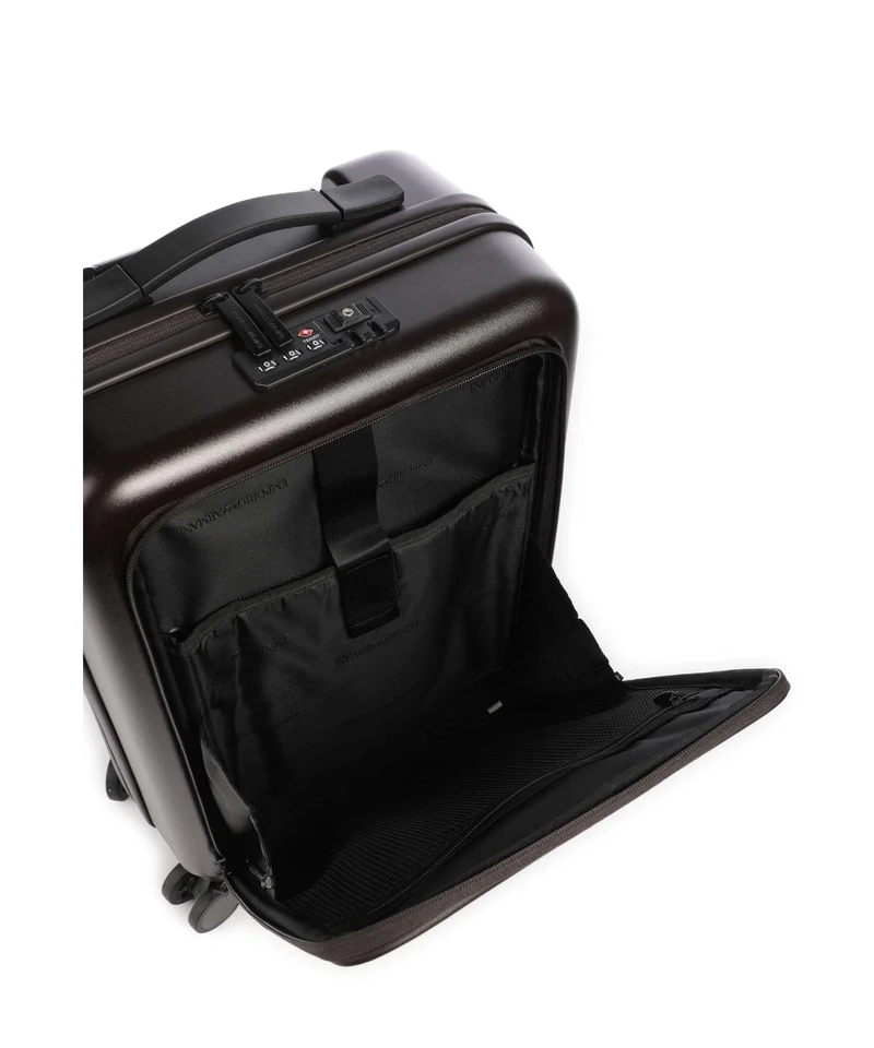 Emporio Armani Business Regenerated Maleta con 4 ruedas ebony