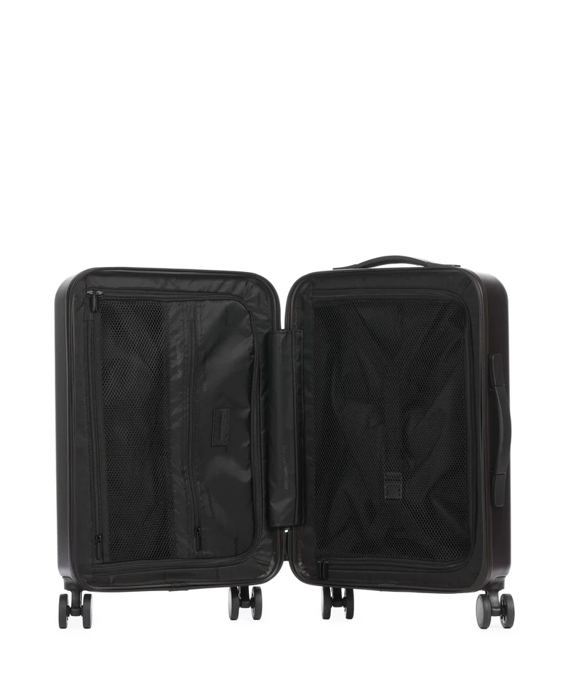 Emporio Armani Business Regenerated Maleta con 4 ruedas ebony