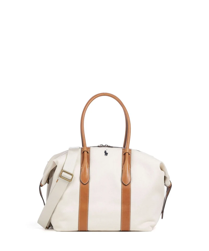 Polo Ralph Lauren Bellport Extra Large Bolsa de fin de semana natural/cuoio