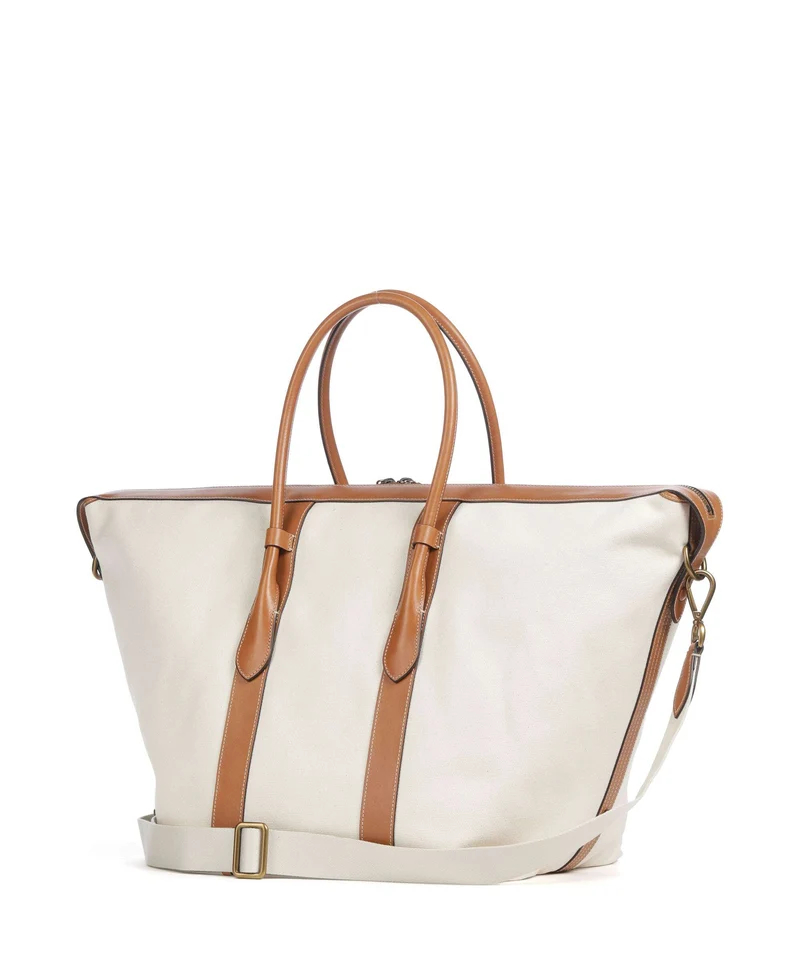 Polo Ralph Lauren Bellport Extra Large Bolsa de fin de semana natural/cuoio