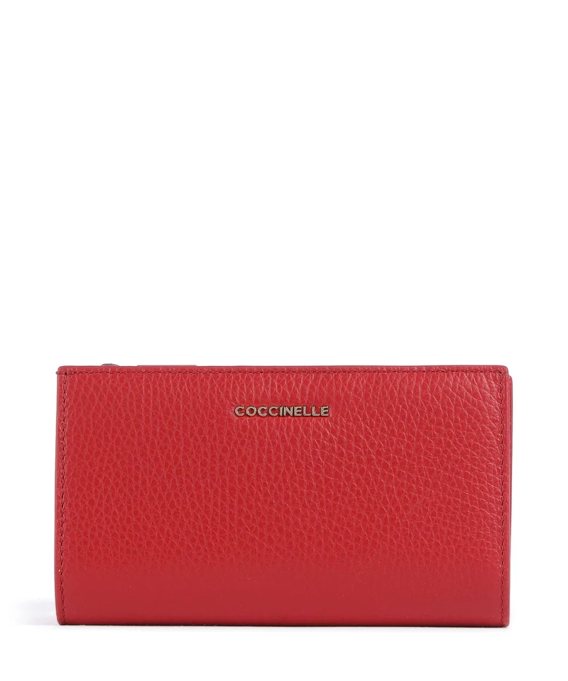 Coccinelle Metallic Soft Monedero scarlet