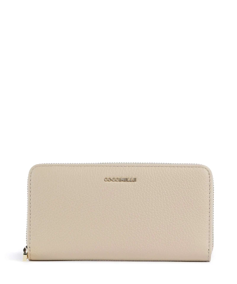 Coccinelle Metallic Soft Monedero sandshell