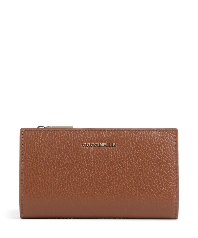Coccinelle Metallic Soft Monedero cognac