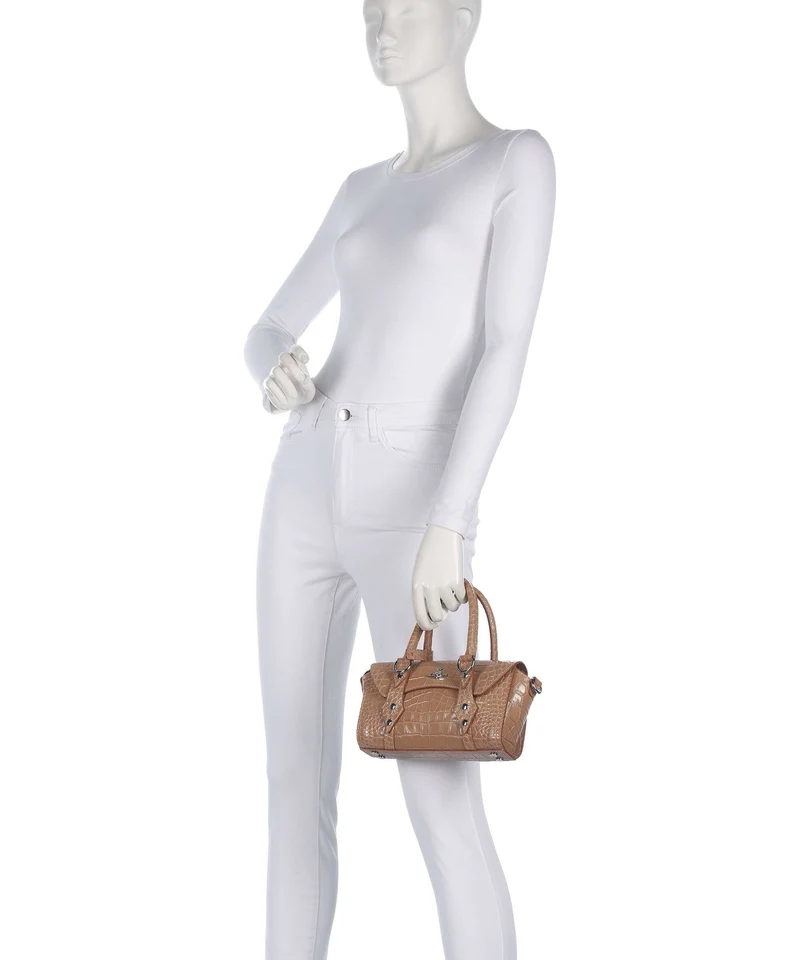 Vivienne Westwood Bettina Embossed Croc Mini Bolso de mano dusty pink
