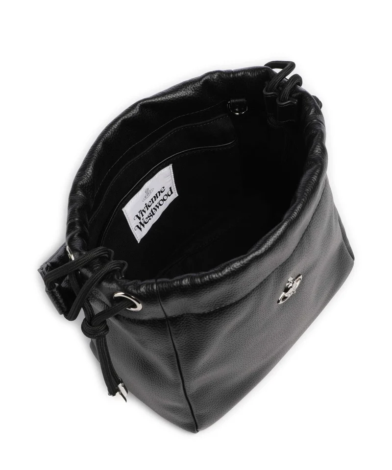 Vivienne Westwood Hilary Grain Small Bucket bolso de mano black