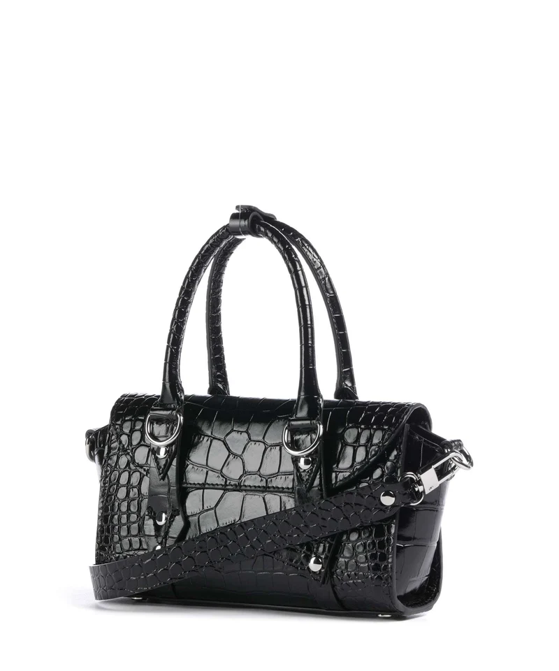 Vivienne Westwood Bettina Embossed Croc Mini Bolso de mano black