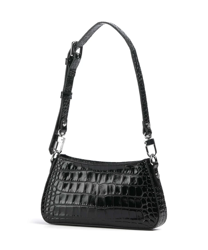 Vivienne Westwood Tasha Embossed Croc Bolso de hombro black