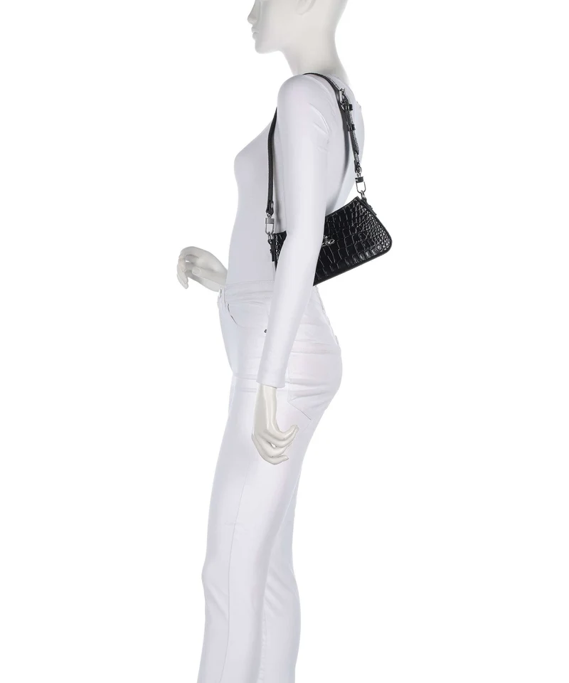 Vivienne Westwood Tasha Embossed Croc Bolso de hombro black