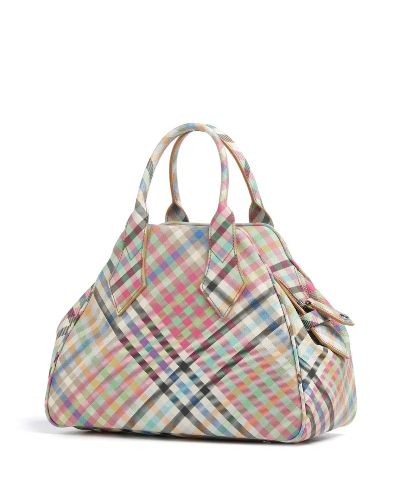 Vivienne Westwood Yasmine Buccia D'Arancia Medium Bolso de mano heather plaid