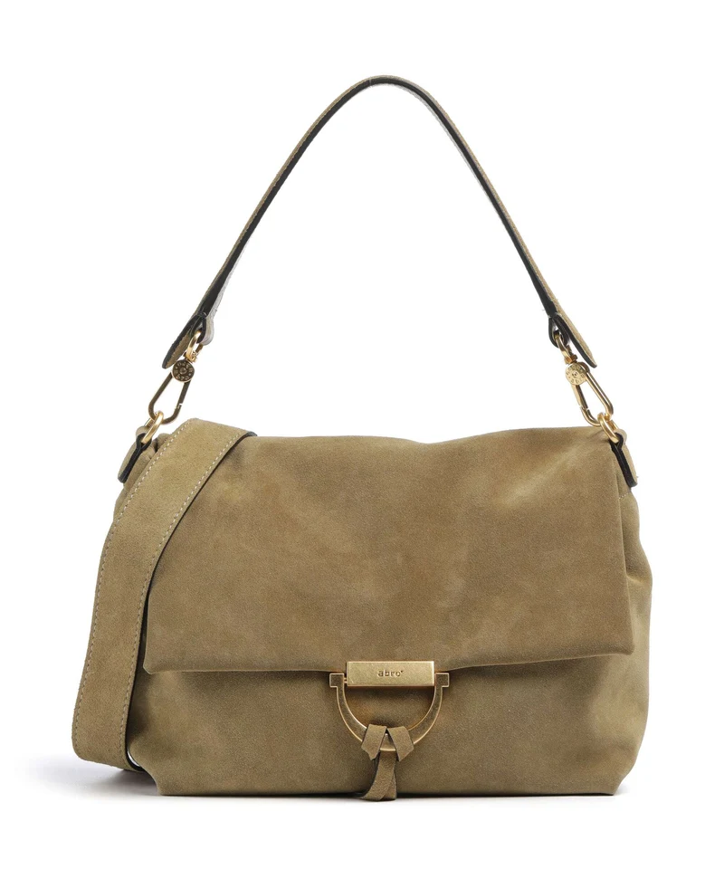 Abro Suede Temi Medium Bolso de hombro mud