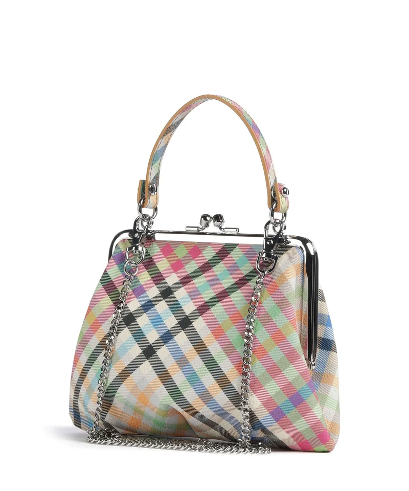 Vivienne Westwood Granny Frame Buccia D'Arancia Bolso de mano heather plaid