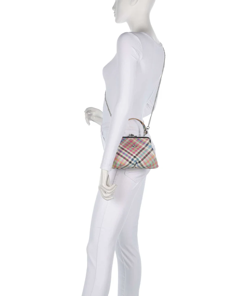 Vivienne Westwood Granny Frame Buccia D'Arancia Bolso de mano heather plaid