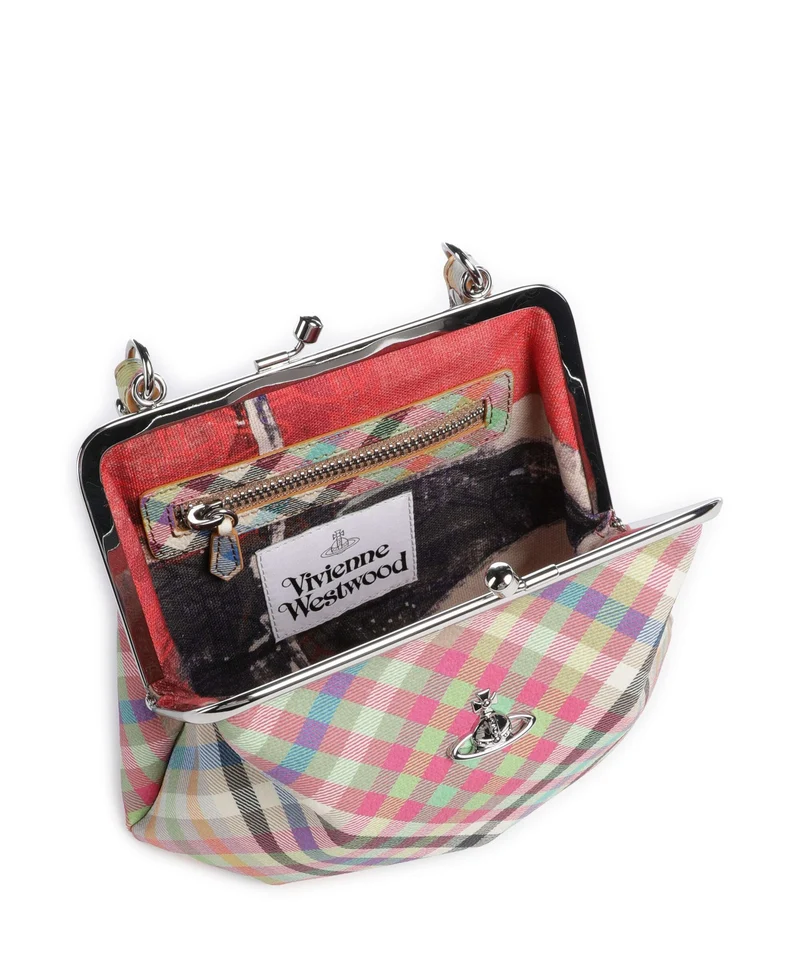 Vivienne Westwood Granny Frame Buccia D'Arancia Bolso de mano heather plaid