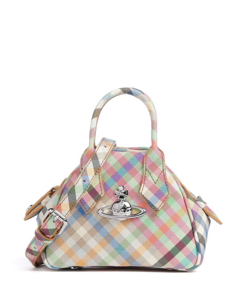 Vivienne Westwood Yasmine Buccia D'Arancia Mini Bandolera heather plaid