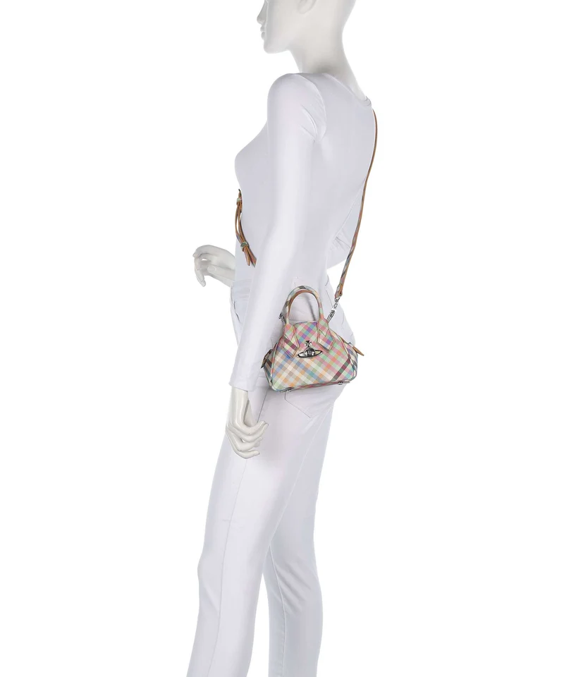 Vivienne Westwood Yasmine Buccia D'Arancia Mini Bandolera heather plaid