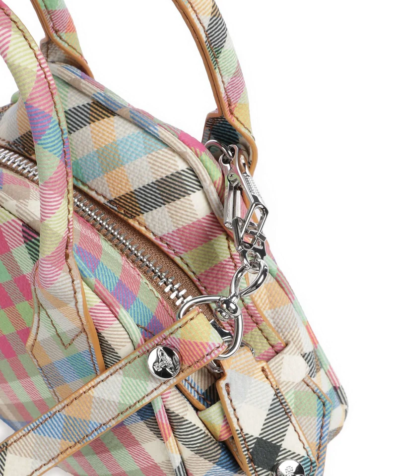 Vivienne Westwood Yasmine Buccia D'Arancia Mini Bandolera heather plaid