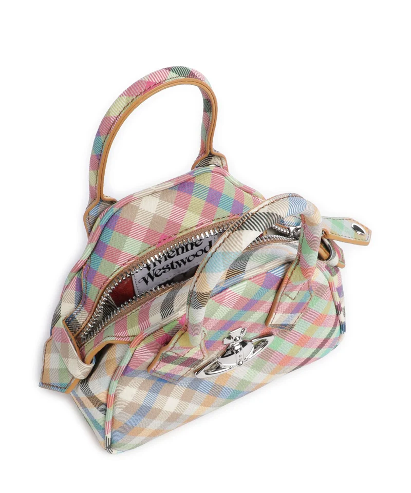 Vivienne Westwood Yasmine Buccia D'Arancia Mini Bandolera heather plaid