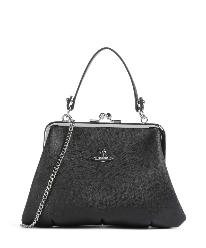 Vivienne Westwood Granny Frame Saffiano Bolso de mano black
