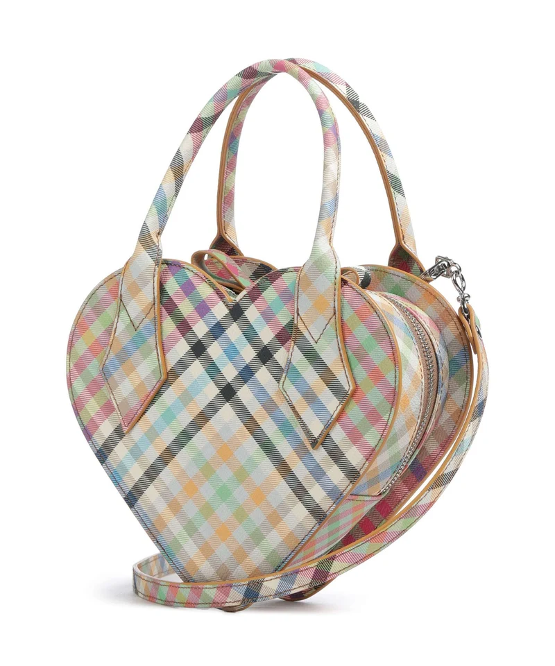Vivienne Westwood Josephine Heart Buccia D'Arancia Bolso de mano heather plaid