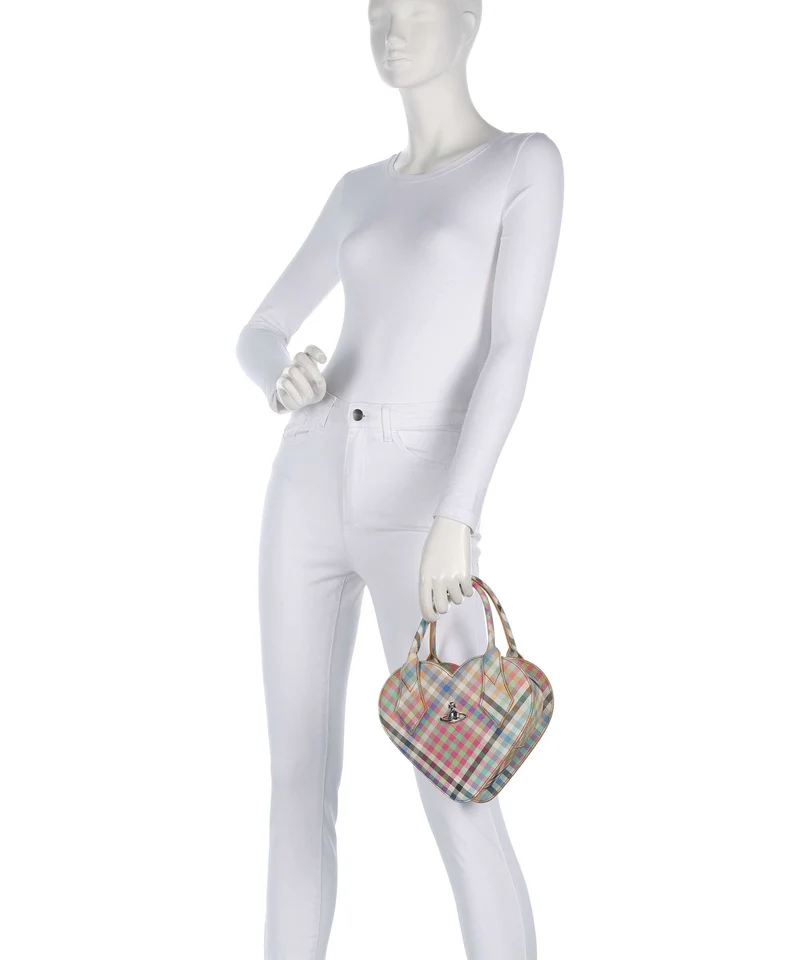Vivienne Westwood Josephine Heart Buccia D'Arancia Bolso de mano heather plaid