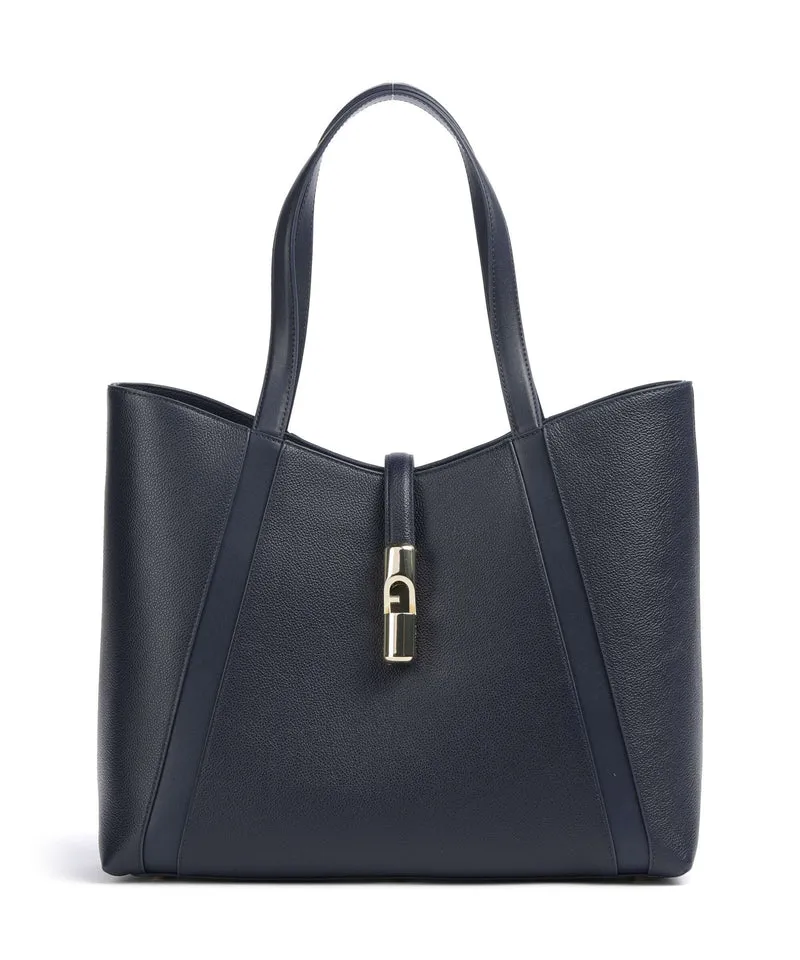 Furla Goccia L Bolsa shopping ink blue