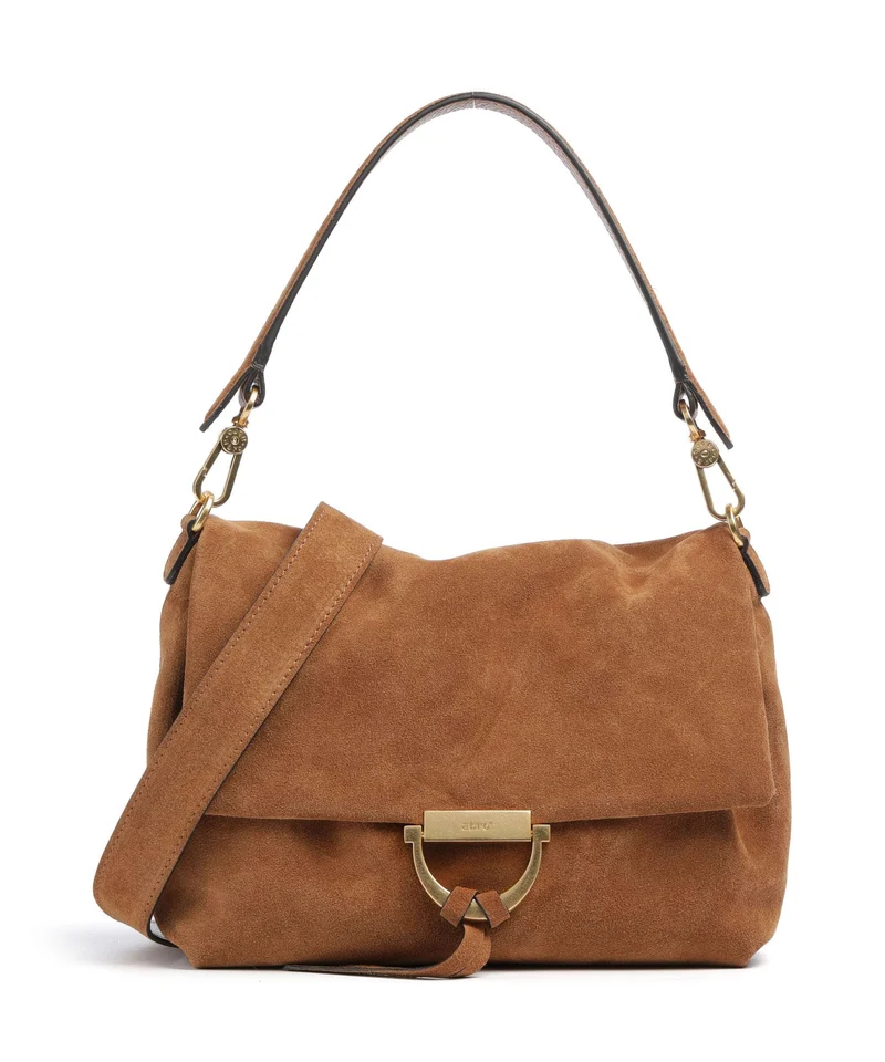 Abro Suede Temi Medium Bolso de hombro cuoio