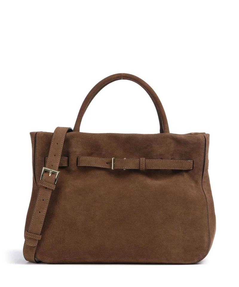 Abro Suede Jill Bolso de mano wood