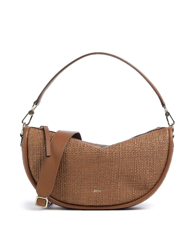 Abro Raffia Intreccio Willow Bolso de hobo caramel/cognac
