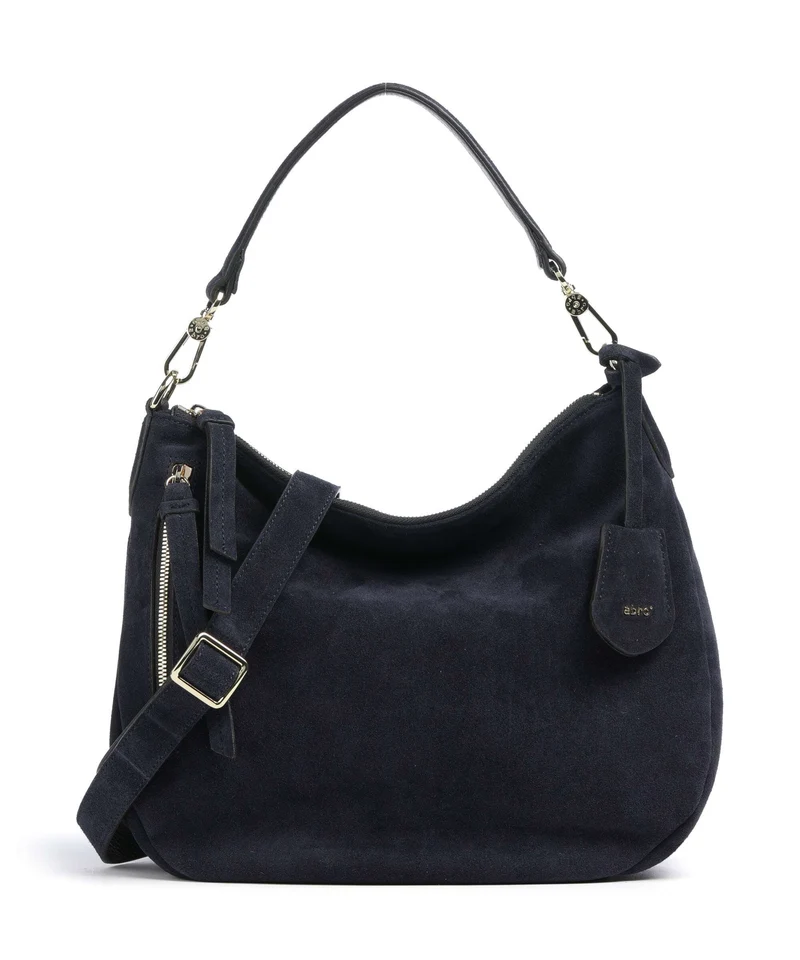 Abro Suede Juna Small Bolso de hobo navy