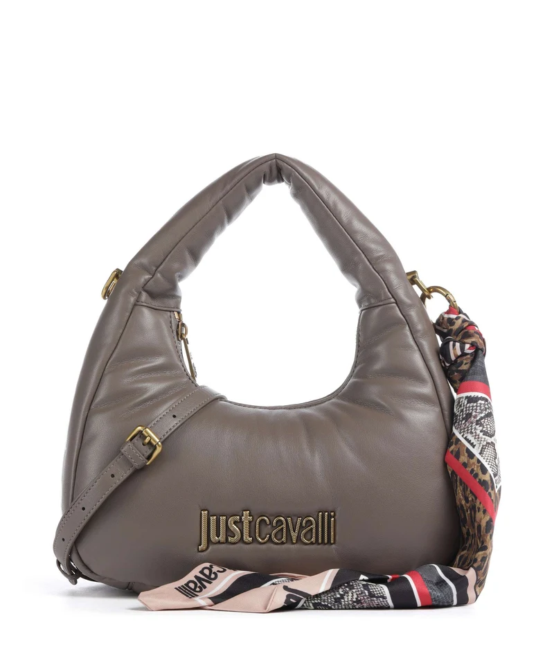 Just Cavalli Puffy Foulard Bolso de mano taupe
