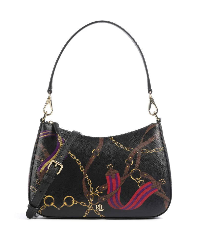 Lauren Ralph Lauren Danni 26 Bolso de hombro holiday equestrian belting/black