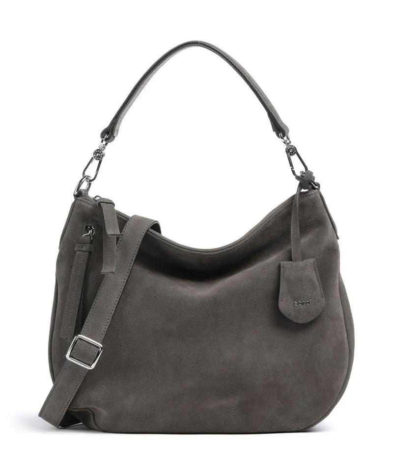 Abro Suede Juna Small Bolso de hobo grey