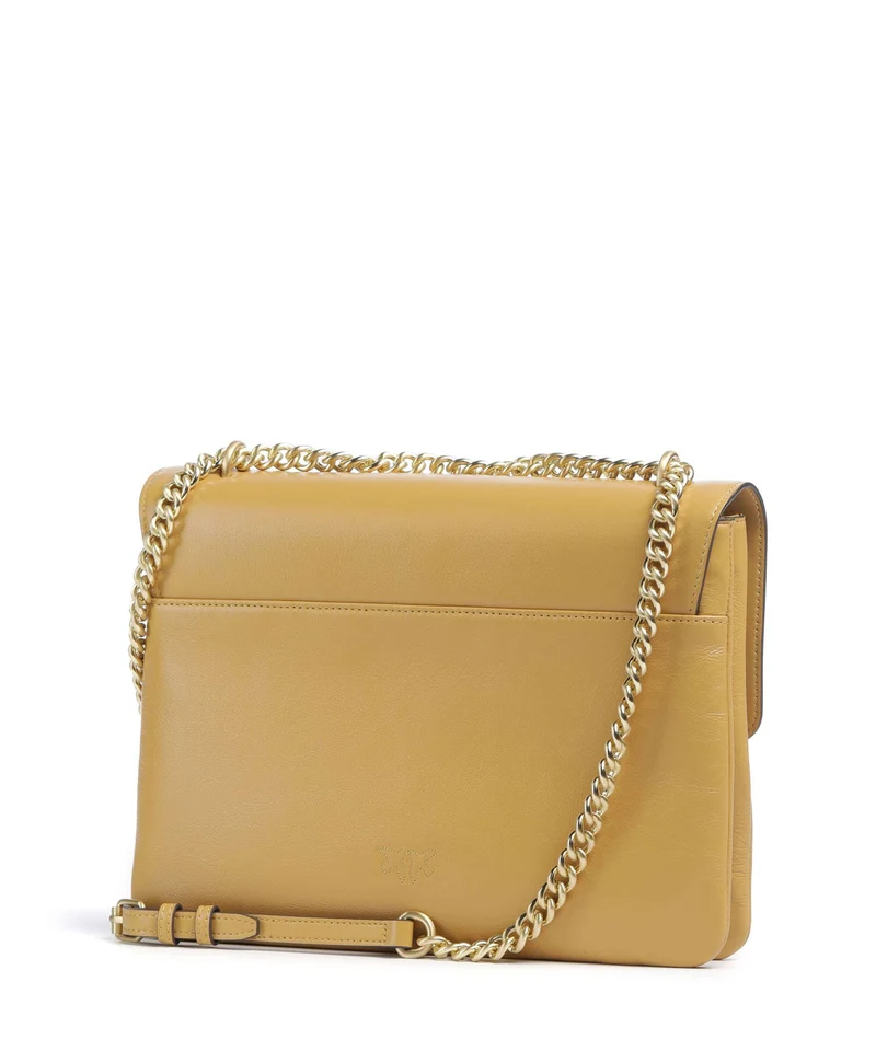 Pinko Love One Soft Big Bolso de hombro torroncino/matt gold