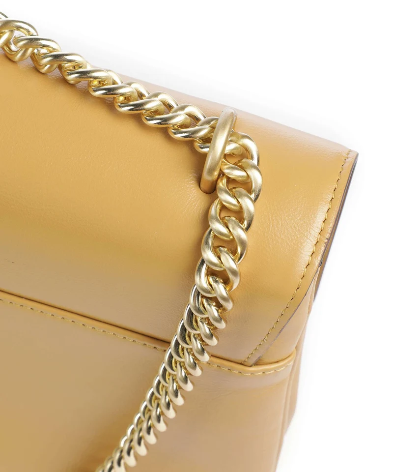 Pinko Love One Soft Big Bolso de hombro torroncino/matt gold