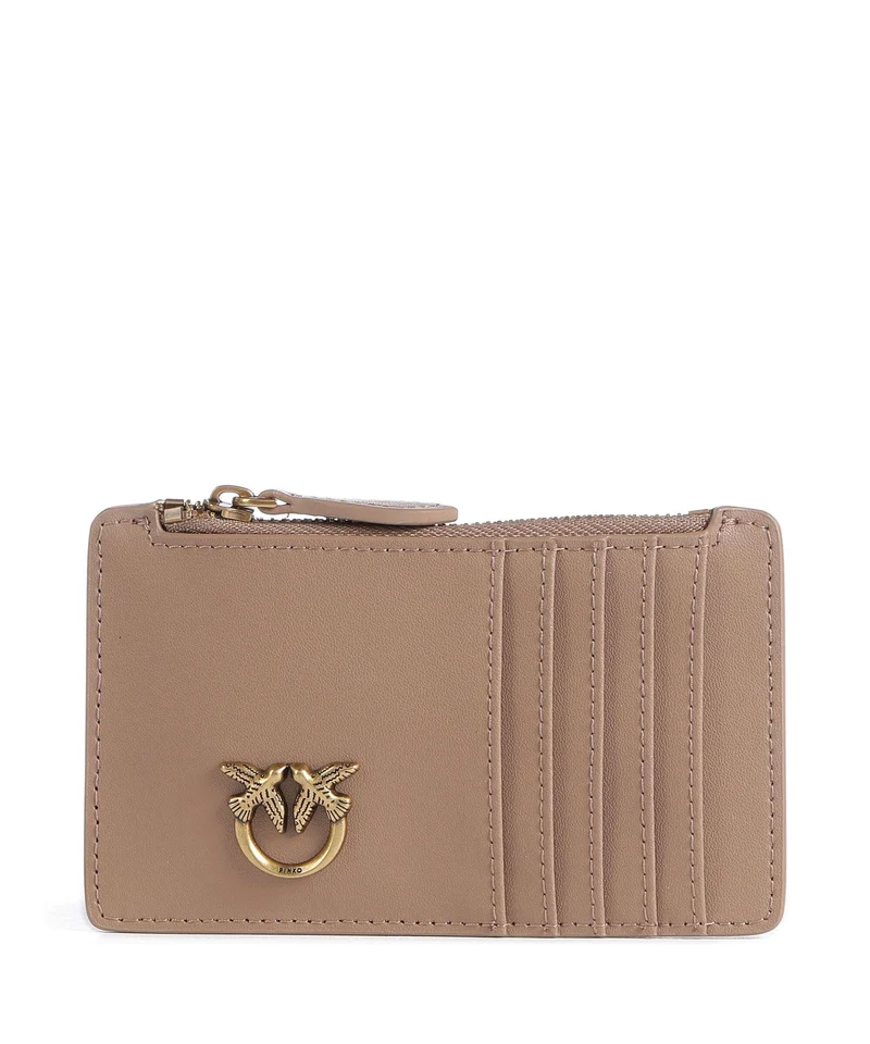 Pinko Airone Tarjetero biscotto zenzero/antique gold