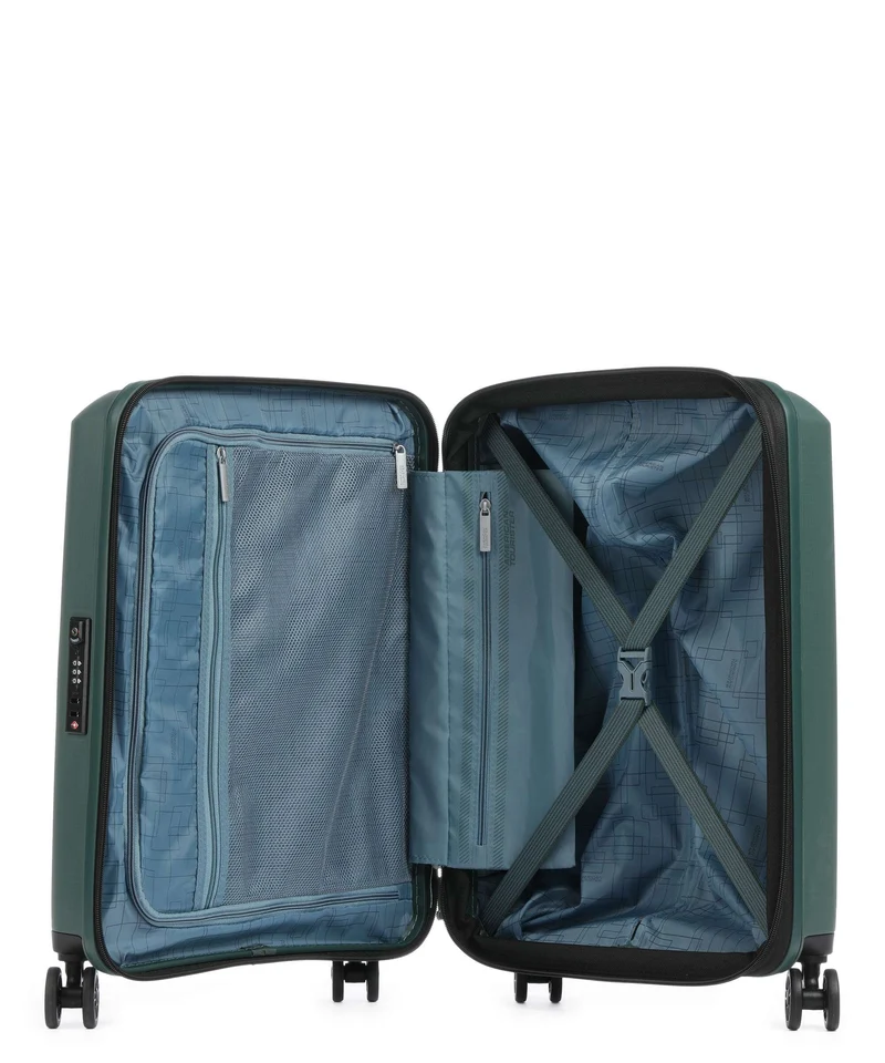 American Tourister Aerostep Maleta con 4 ruedas dark forest