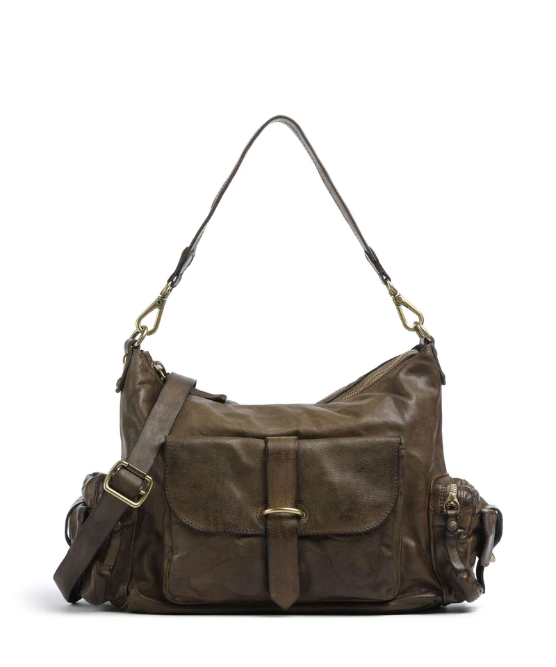 Campomaggi Bolso de hobo verde militare