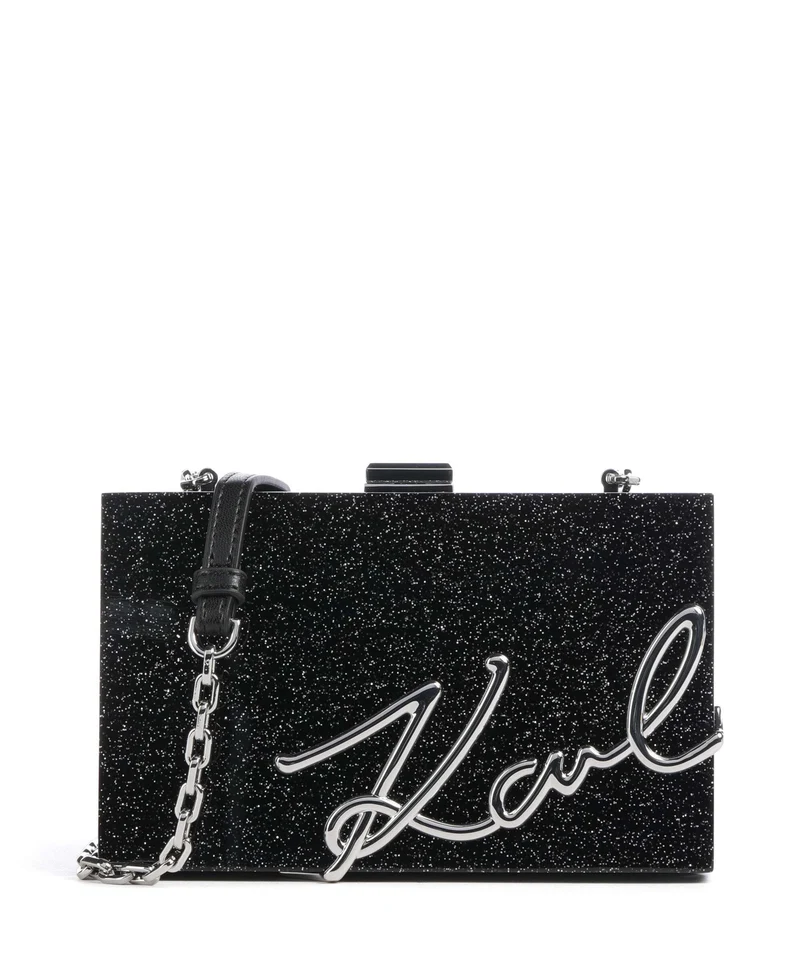 Karl Lagerfeld K/Soiree Bandolera black embellishment