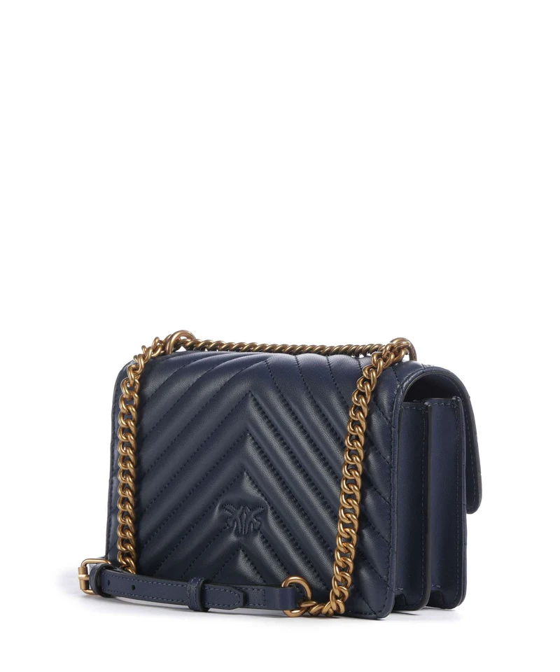 Pinko Love One Mini Bolso de hombro blu indaco ombroso/antique gold